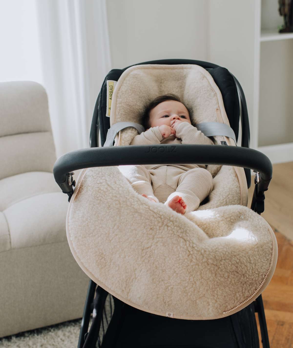 Baby footmuff for car seat or maxi-cosi - Merino wool