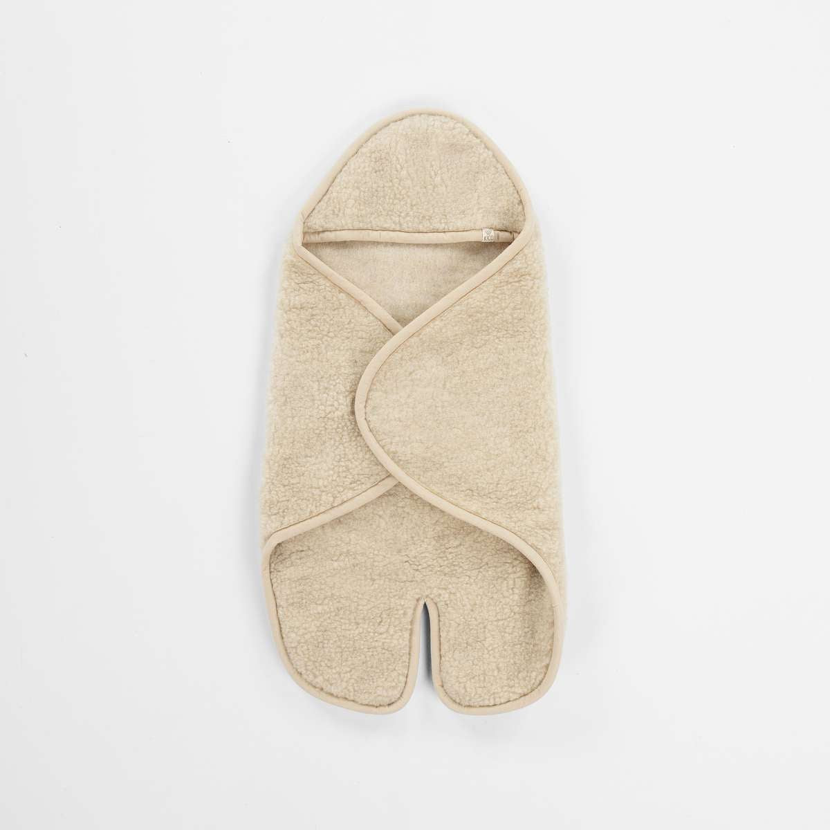 Baby wikkeldeken met voetjes en capuchon - Merinowol