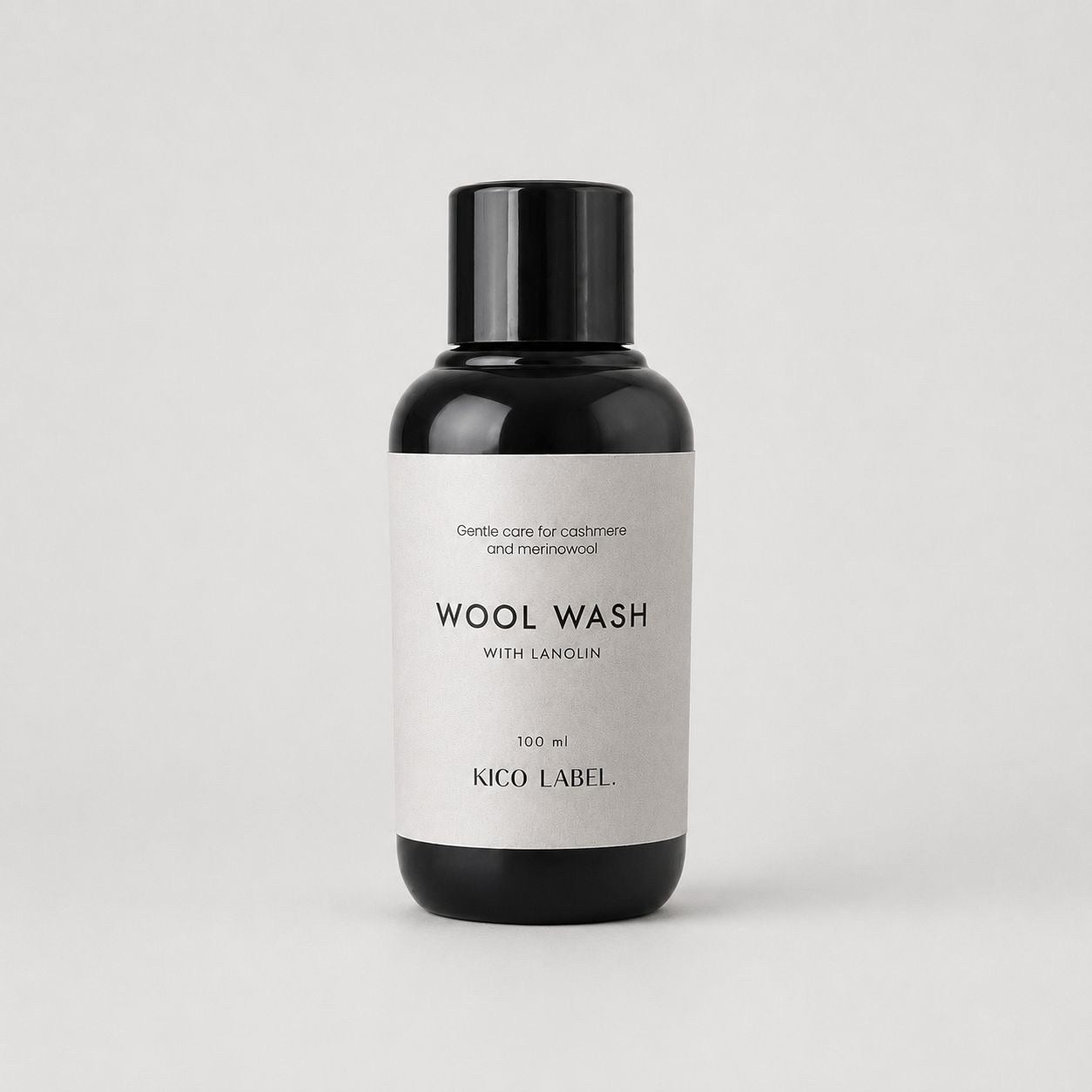 Kico Label Wolwasmiddel met Lanoline geschikt voor merinowol, cashmere en babykleding in 100ml, 250ml, 500ml.