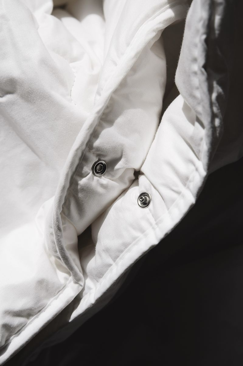 Kico Label dekbed van hoogwaardige merinowol, naturel kleur, knus en warm met drukknoopjes voor 4-seizoenen