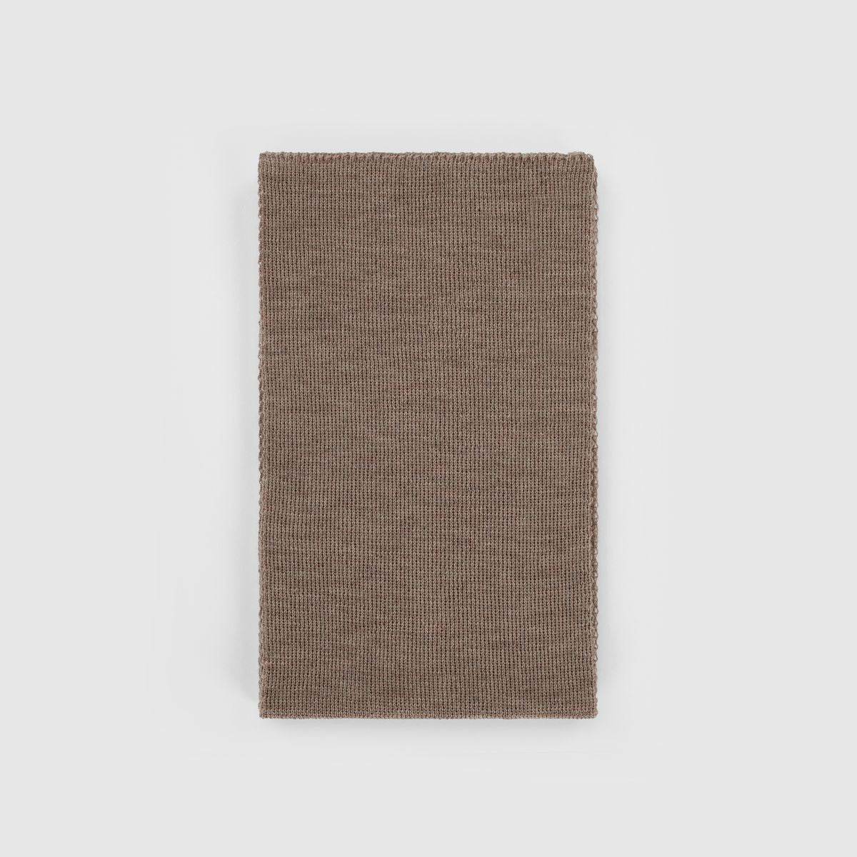 Taupe merinowollen sjaal – zachte gebreide sjaal van merinowol